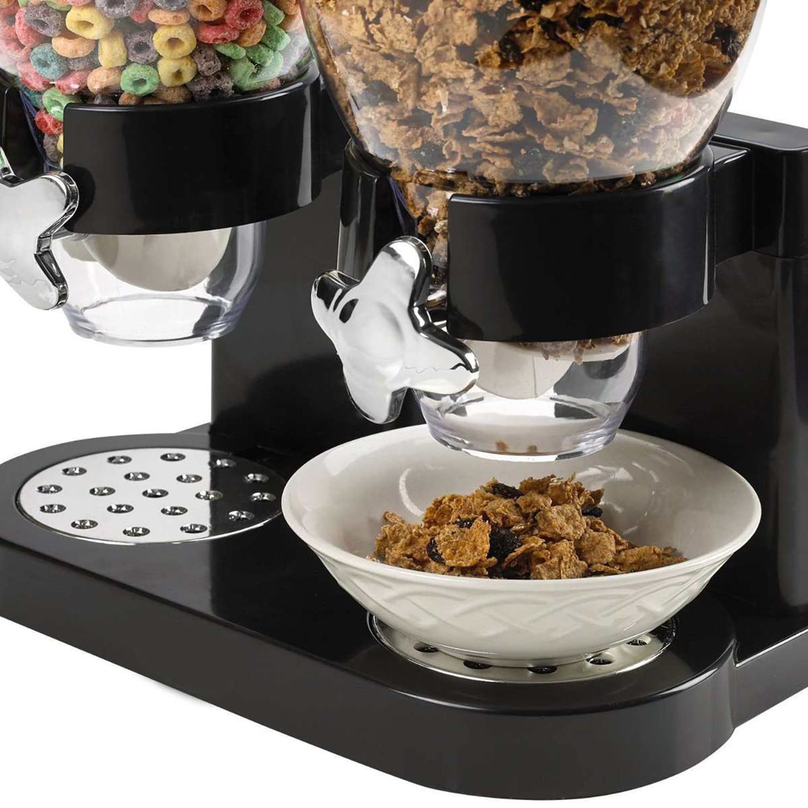 Dispenser doppio di cereali Dispenser di alimenti secchi Contenitori per cereali Contenitori per alimenti di farina d'avena Dispenser di alimenti Bottiglia Multigrains Scatola di