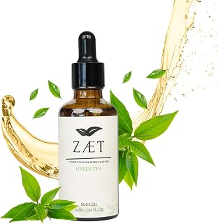 ZAET Green Tea Scented Body Oil 50 ml – After Shower Use – Ultra-Moisturizing with a Fresh, Refined Fragrance – Helps Improve Skin Elasticity – Essential Skin Care for Men & Women