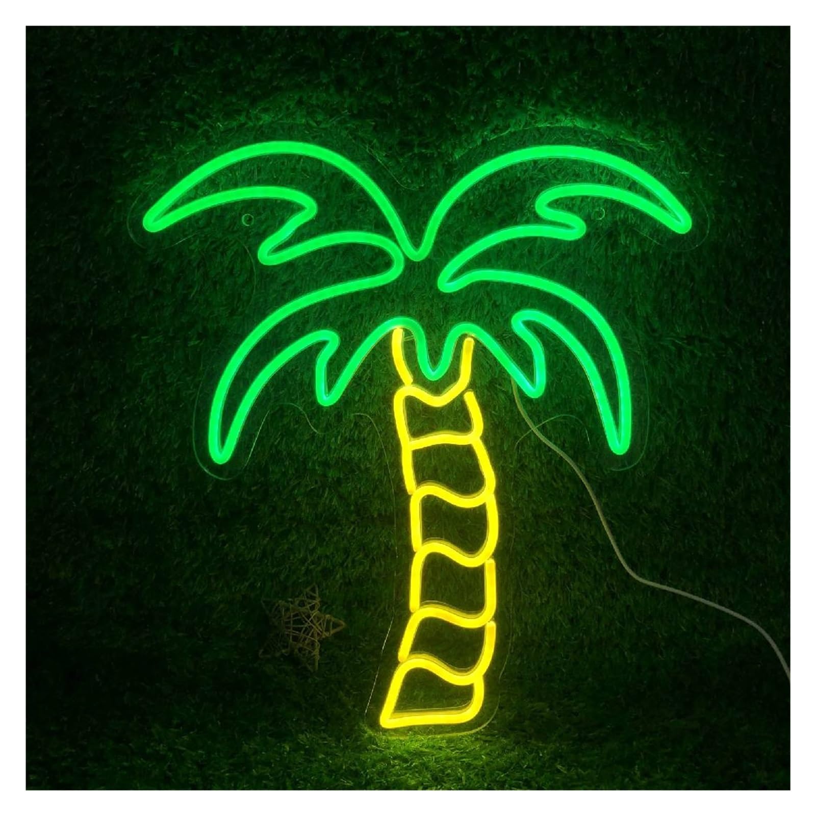 RONGCH Hanging Art Signs Palm Tree Neon Sign,Suitable for Living Room Wall Personalized Decor with Dimmable 42cmx50cm(A)