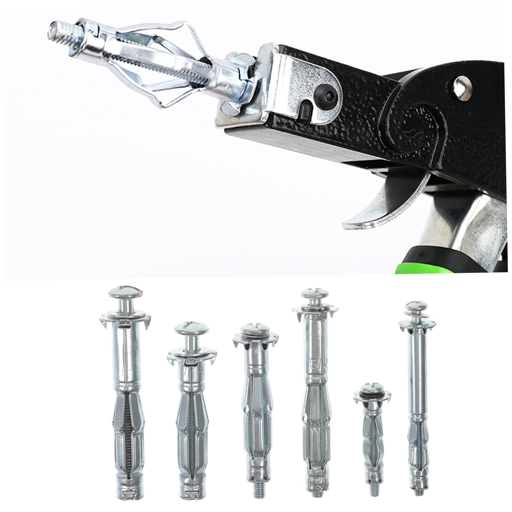 SOLUSTRE Sturdy Galvanized Drywall Anchors Hollow Wall Anchor Set Screws M5 Threaded Nuts