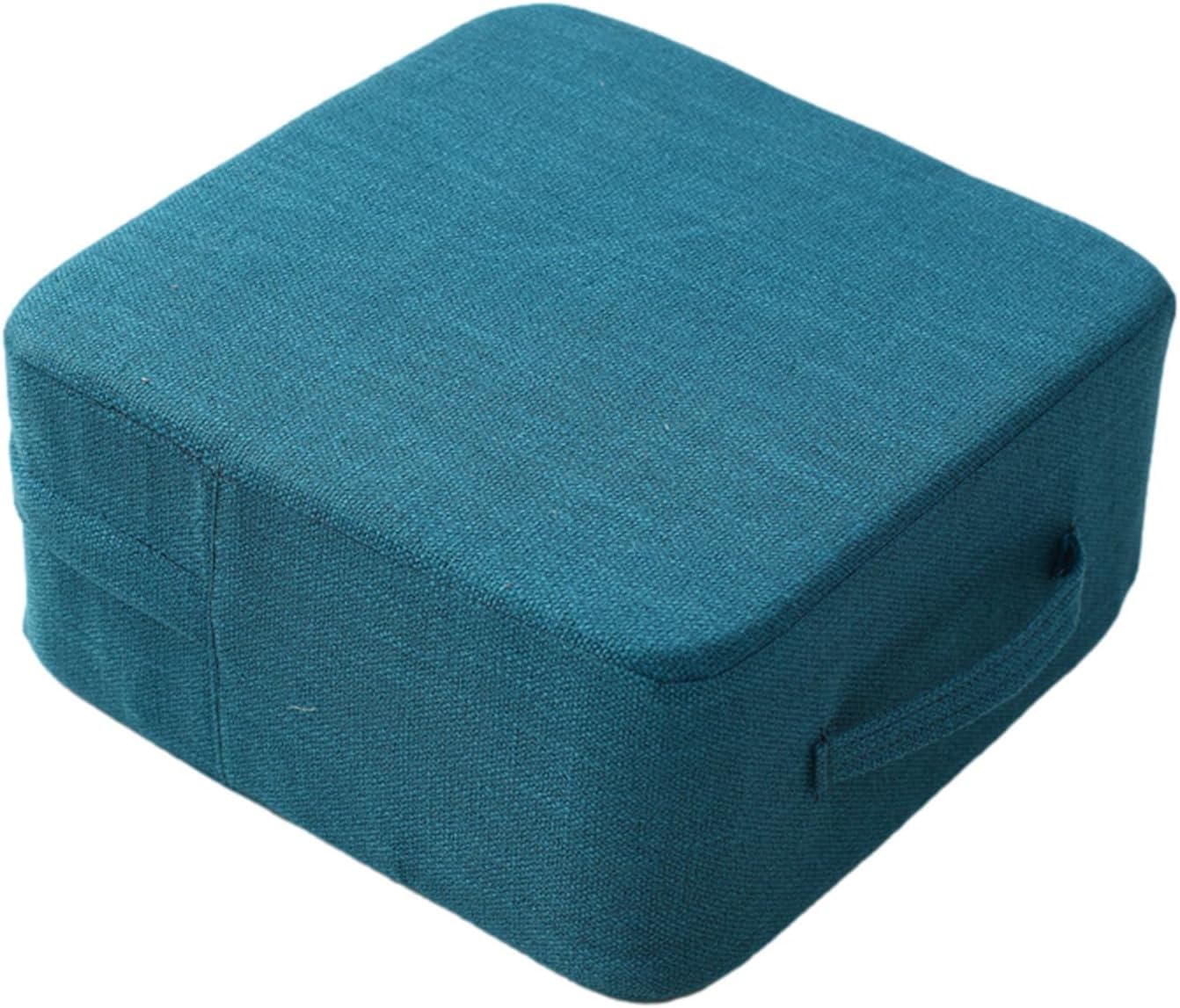 Cojín de Suelo Tatami Lavable de algodón y Lino, Grueso y cómodo, portátil con asa para meditación