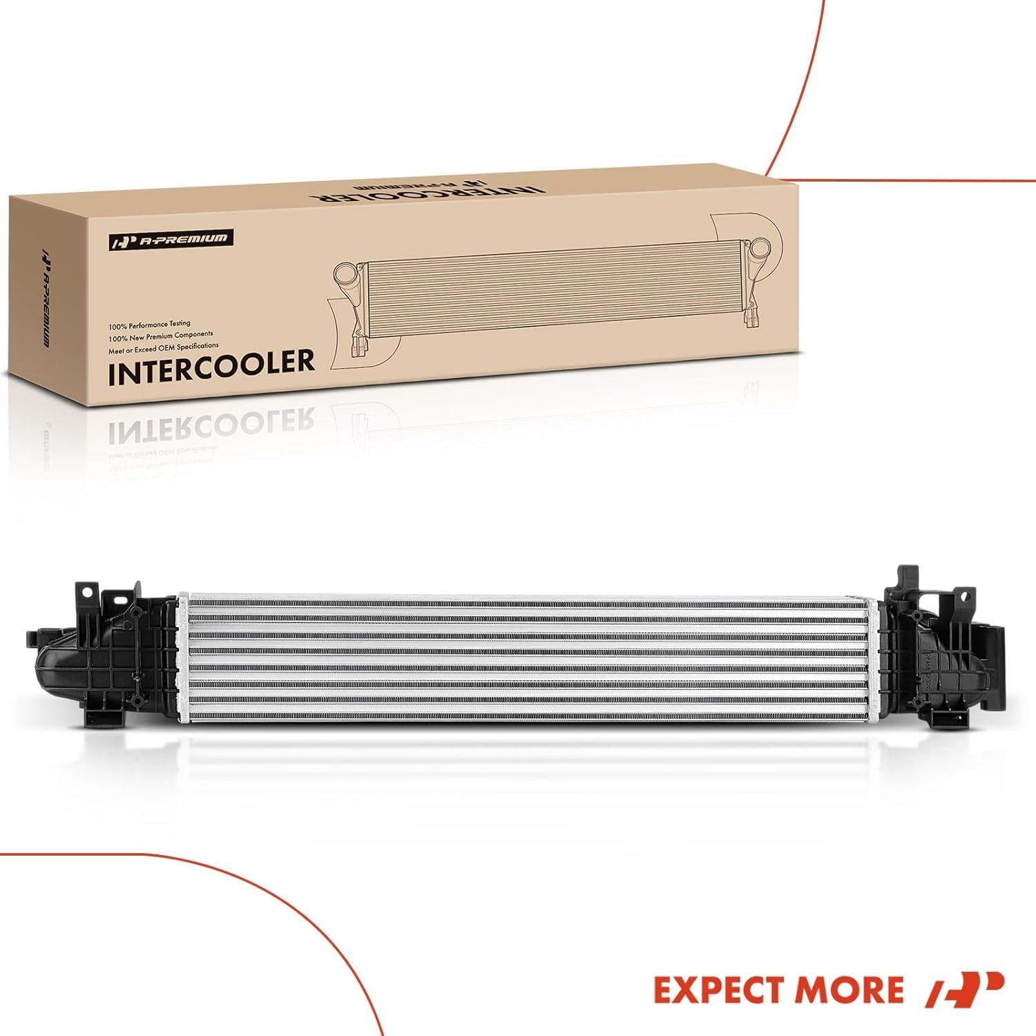 A-Premium Turbo Intercooler Charge Air Cooler Compatible with Chevrolet Trax 2024-2025 1.2L