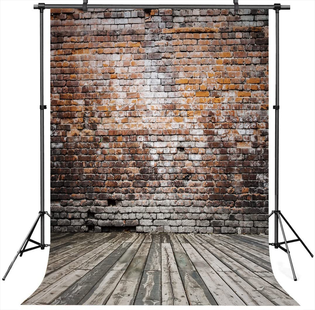 DHXXSC 5X7FT Vintage Theme Stone Brick Design Photography Background Red Brick Wall Photography Backdrop Baby Birthday Party Decoration Photo Booth