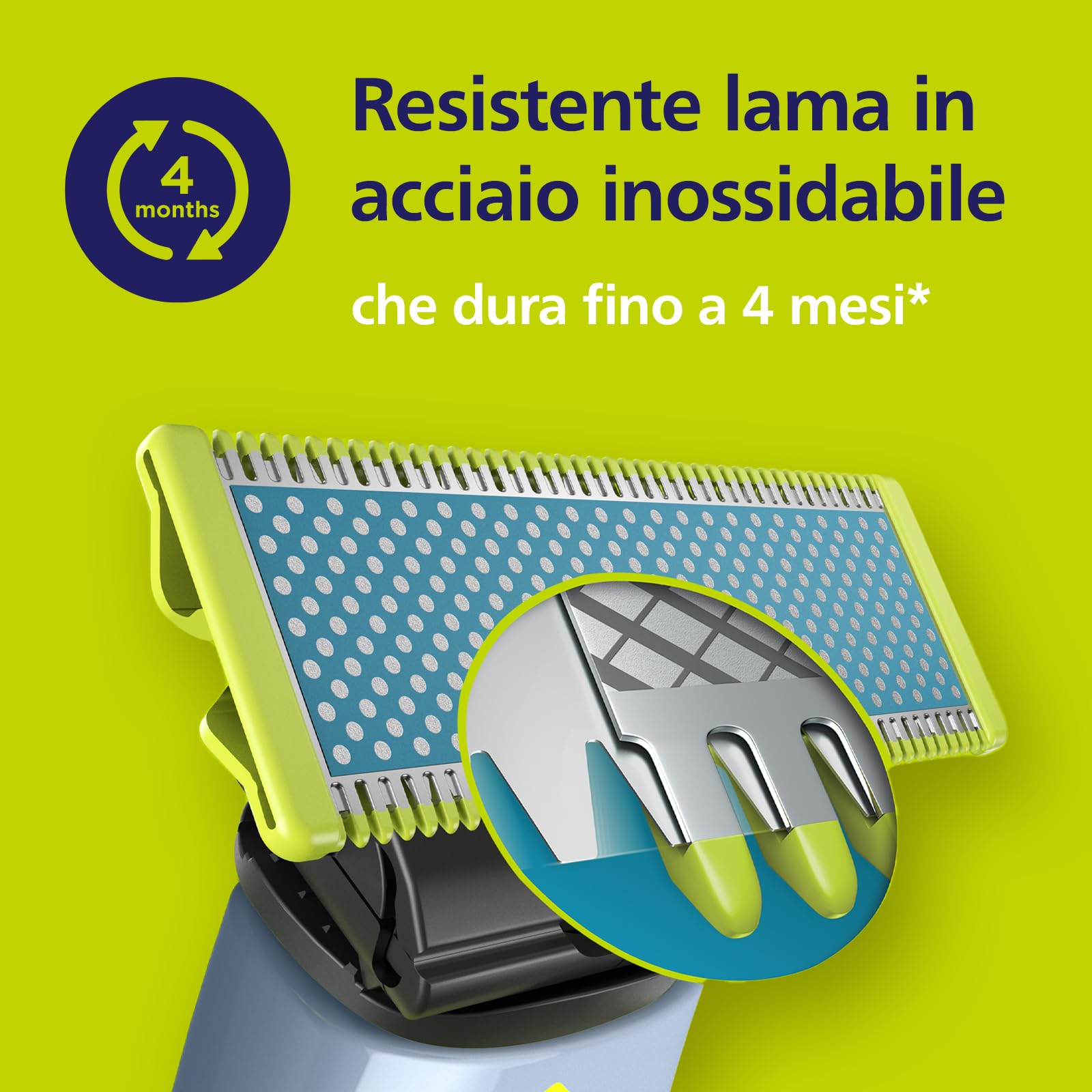 Philips OneBlade First Shave Autentico Sistema di rasatura elettrico ibrido per ragazzi, modello QP1324/30