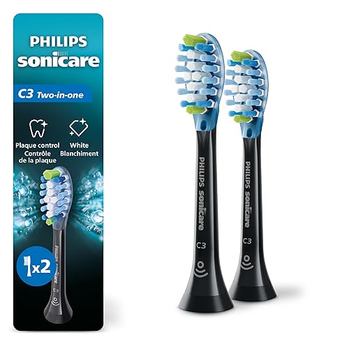 Philips Sonicare Replacement Brush Heads, Black, 2 Pack, HX9042/95 - 2 count (Pack of 1) - Black