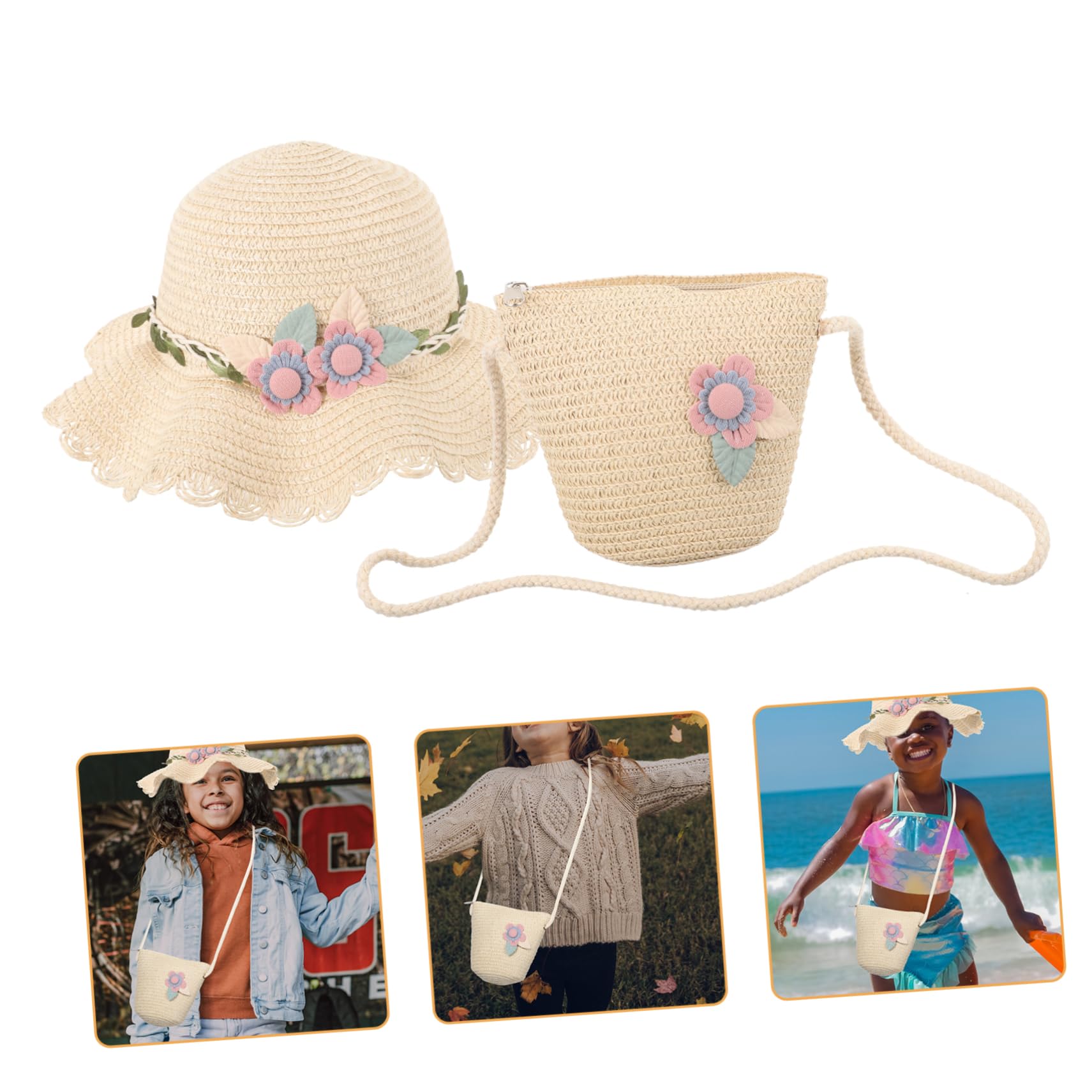 VALICLUD Sombrero De Playa para Niñas Sombreros De Playa De Verano Sombreros De Niña Sombrero De Playa para Niña Pequeña Sombreros De Verano para Flexible Pequeño