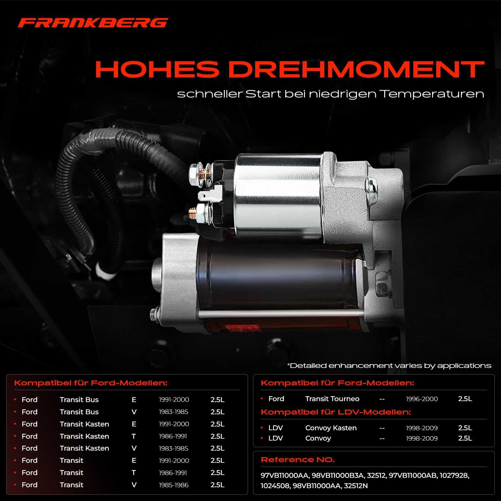 Frankberg Démarreur 2,2 kW 12 V 13 dents 97VB11000AA