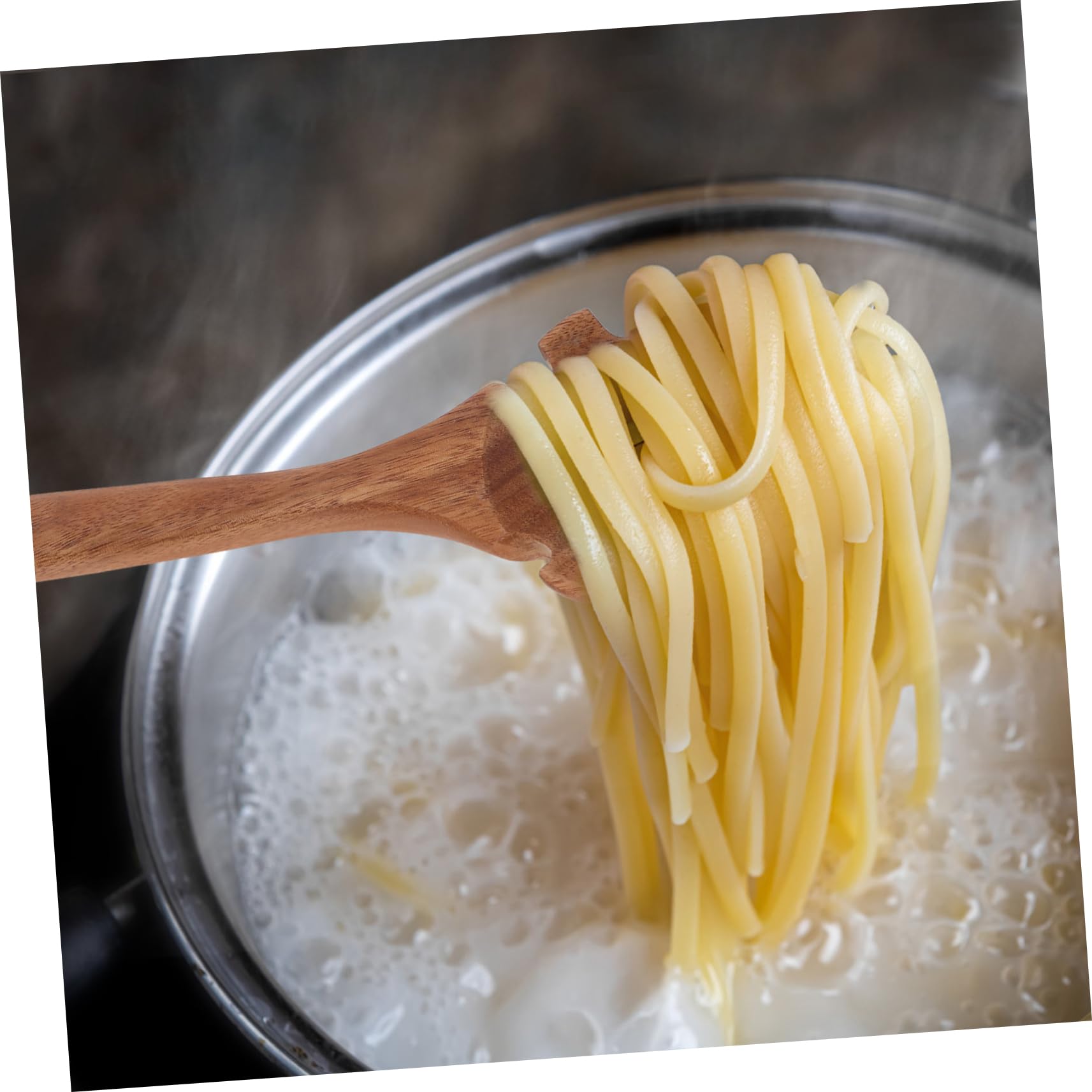 TOPBATHY 10 Piezas Cuchara para fideos con mango largo utensilios para servir comida cuchara sopera cucharas de madera utensilios de cocina de madera o de para el hogar