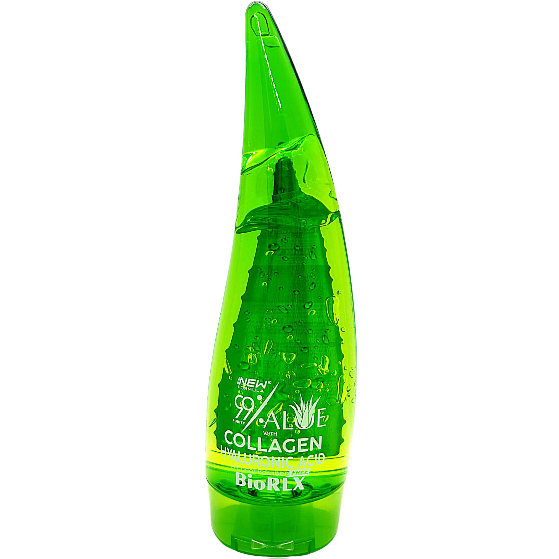 BioRLX 99% Aloe Vera Gel with Collagen and Hyaluronic Acid (Pour Bottle, 8.5 fl.oz)