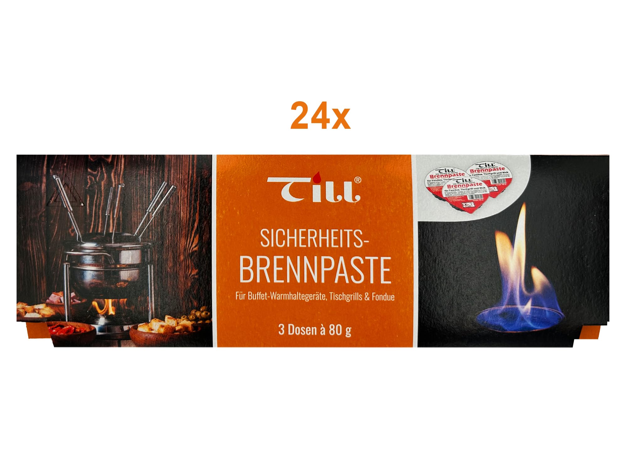 TILL Safety Fuel Paste Set's à 80 g (24x Juego de 3 á 80g (72 Piezas))