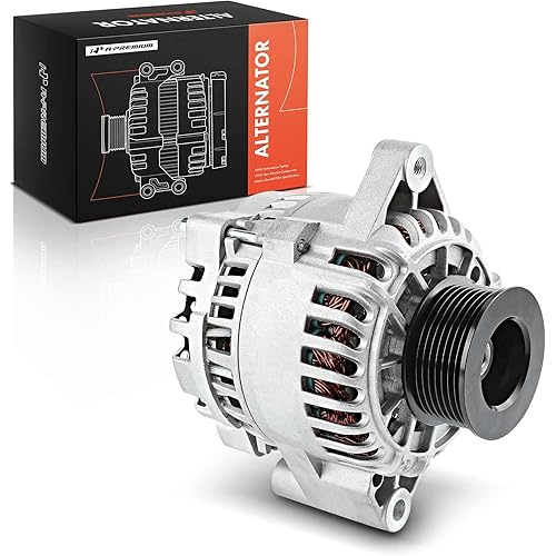 A-Premium Alternator Compatible with F-650, F-750 2000 2001 2002 2003, L6 5.9L 7.2L, 12V 110A Clockwise 8-Groove Pulley