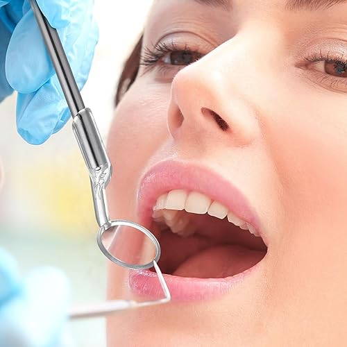 Miniatura 9 de Healifty Espejo dental con luz - Espejo dental de acero inoxidable para dientes, espejo de dientes antivaho con luz LED, espejo de boca para