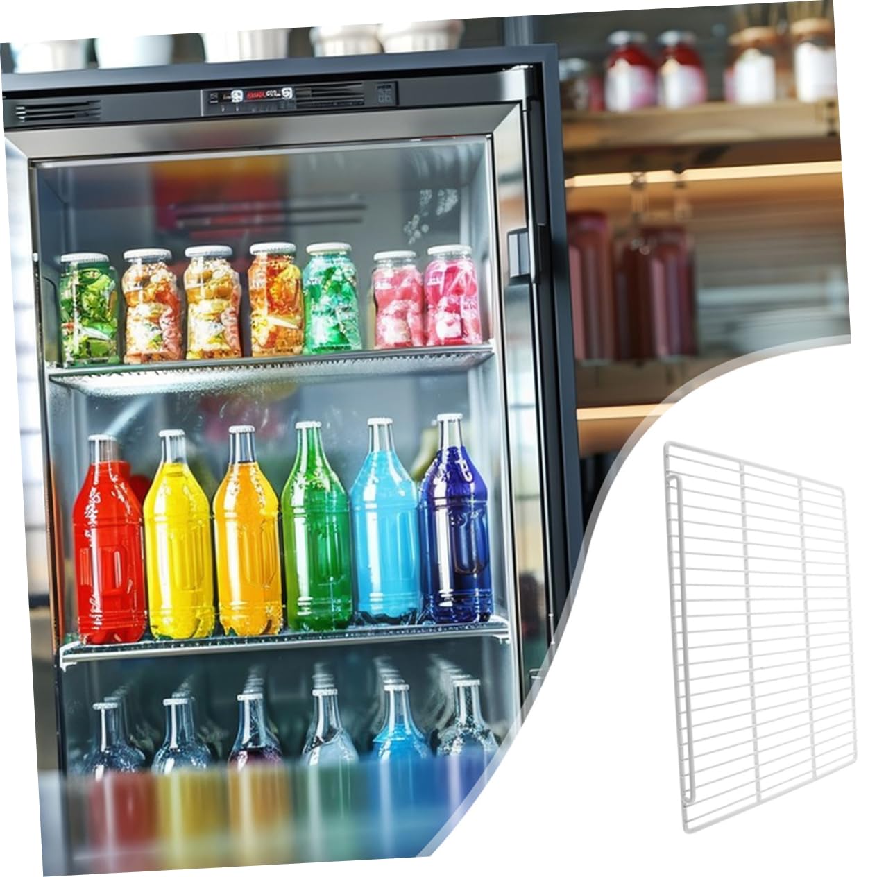 Divisor de Rejilla para Refrigerador Blanco, Acero, 1 Pieza