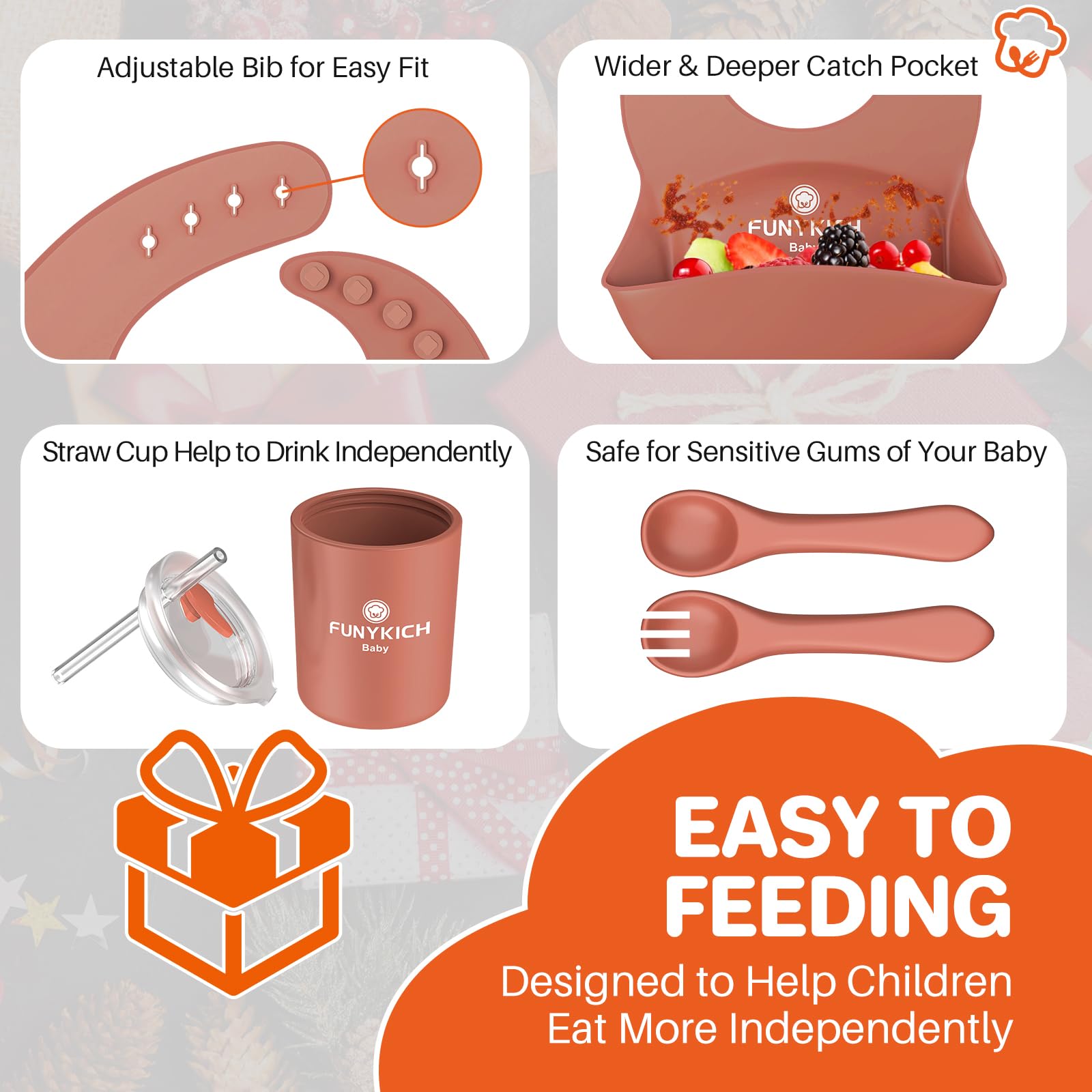 Cubiertos Infantiles Vajilla De Silicona Para Bebés Set De