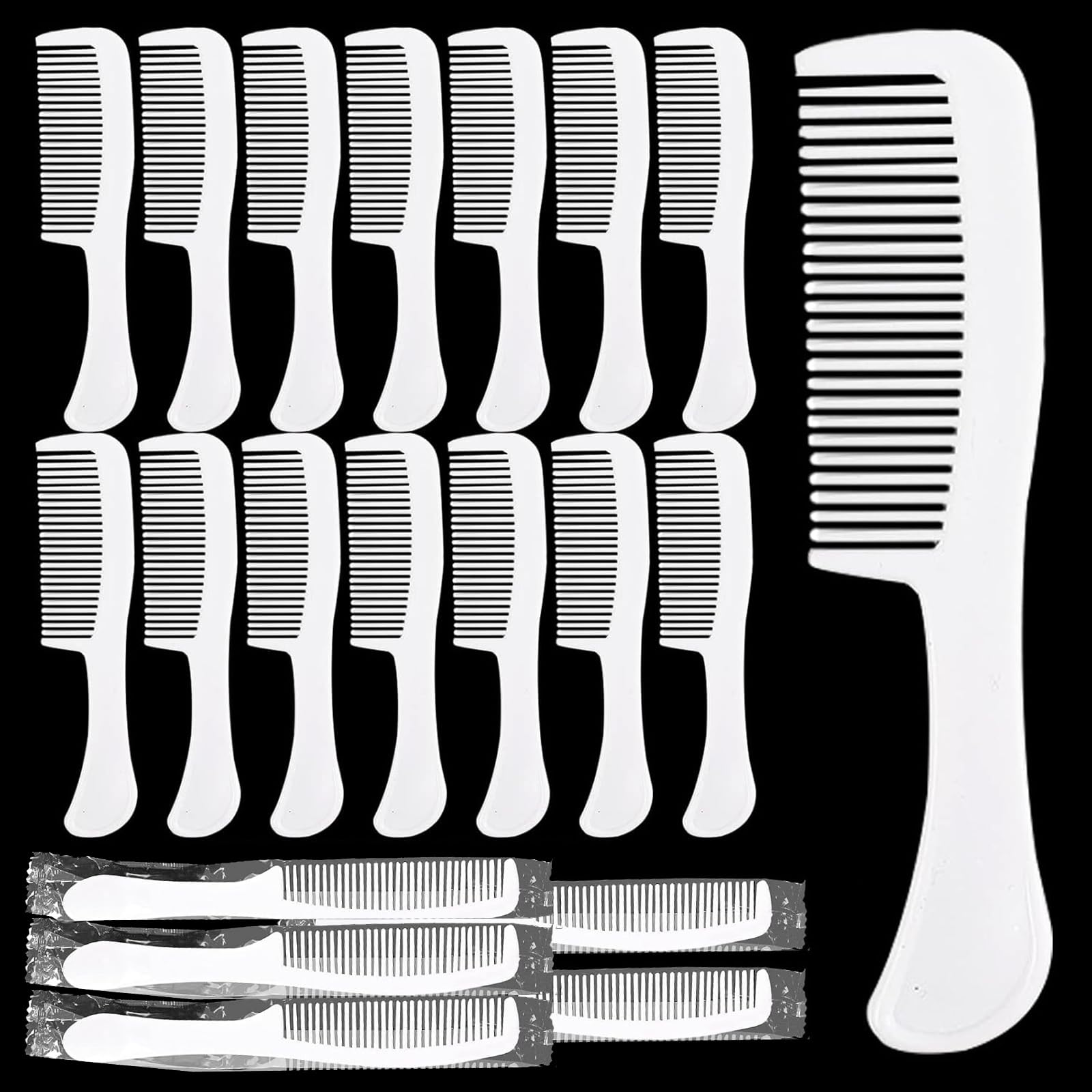 Disposable Combs Set 100 Pack Bulk Unbreakable Plastic Travel