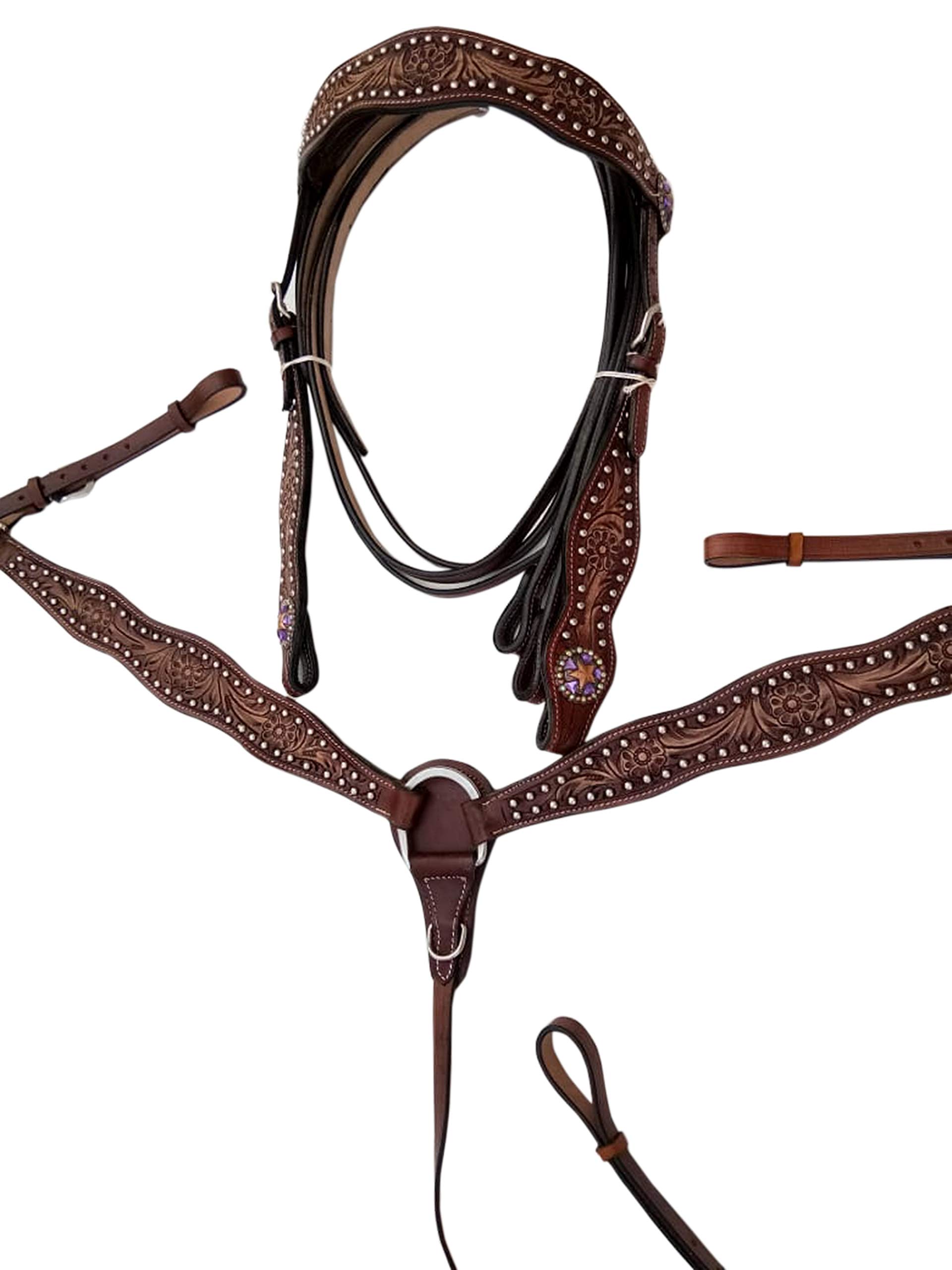 DaVinci Raised Pad Dressage Bridle/Flash Cob