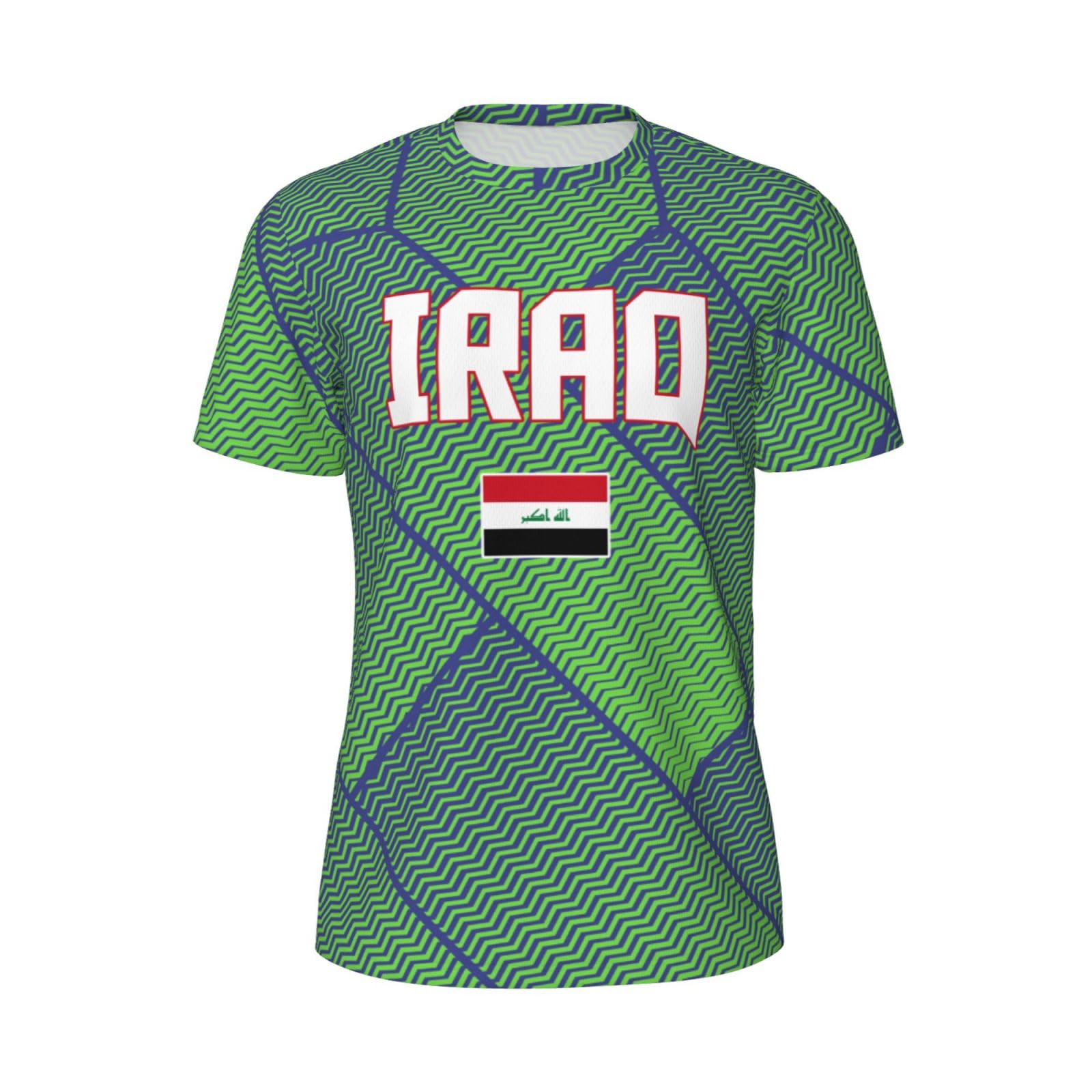 DABOYOZHZH Iraq Flag Cool Iraqans (53) Sports Jersey Mesh T-Shirt 3D Print for Running Cycling Soccer Tennis Fitness Climbing Shirts