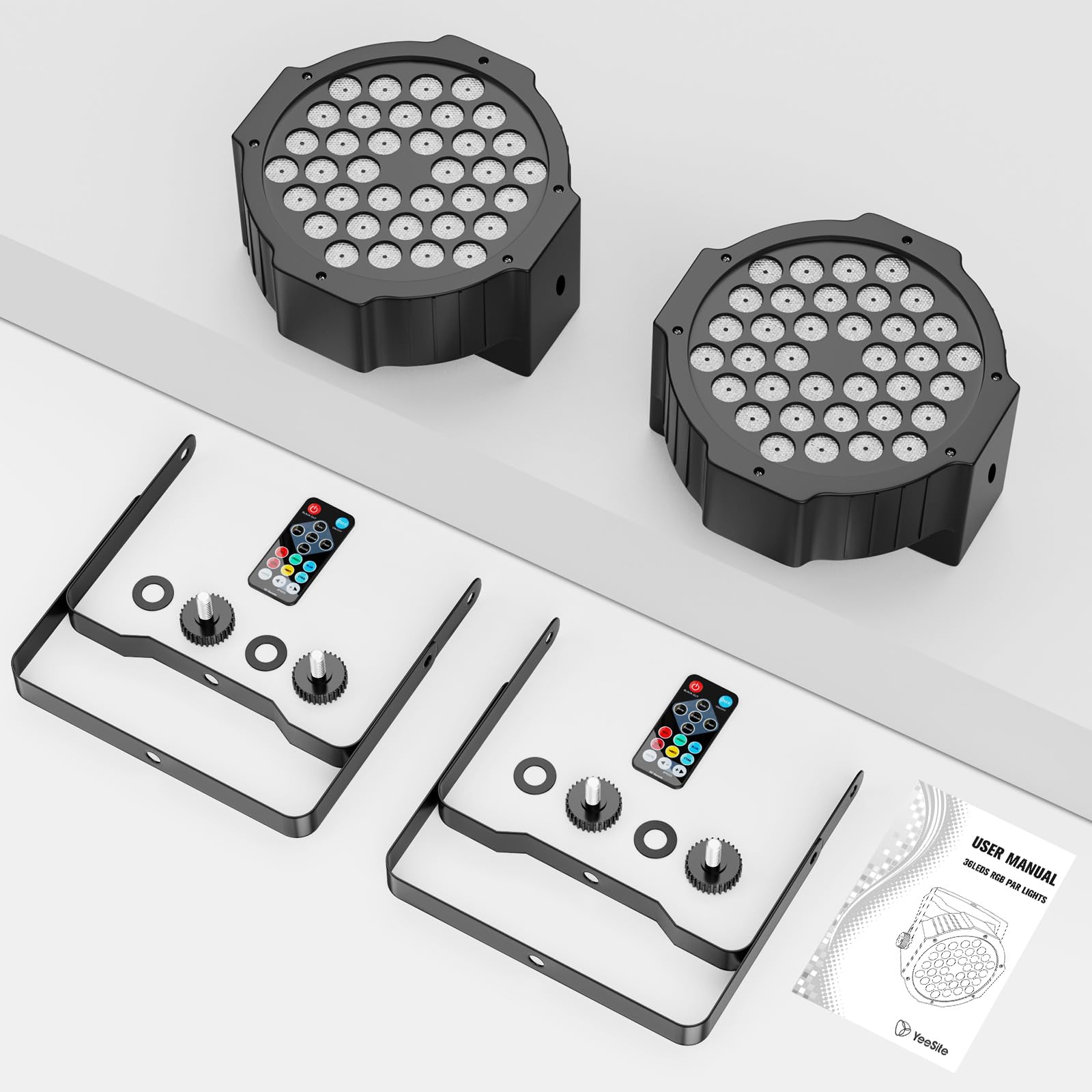 U`King Stage Lights 1 Packs 36LED RGB LED Par Lights, 7 Channel DJ