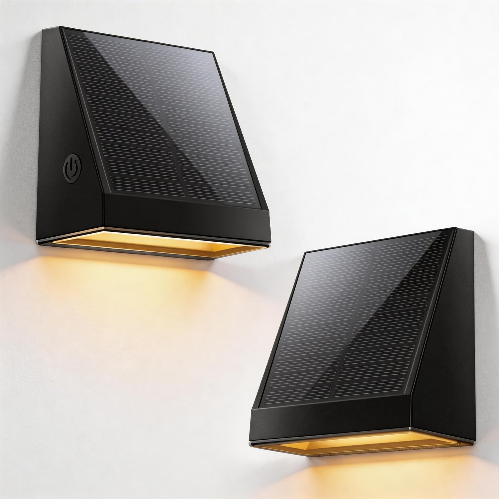 2 Pack Solar Wall Sconces Outdoor, Solar Lights Outdoor for Deck Patio Fence Garage Door Dawn Lighting Wall Sconce IP65 Waterproof