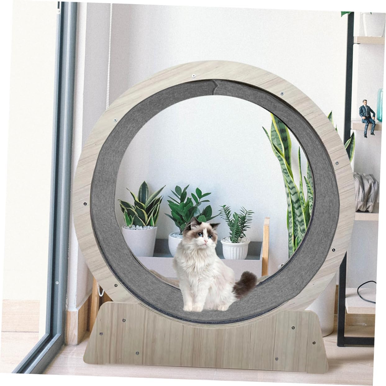 BESPORTBLE Cat Exercise Wheel Mat Nonslip Replacement Pad for Indoor Cats Comfortable Scratch Pad Cushion Treadmill Safe Fitness Mat for Healthy Pet Activity