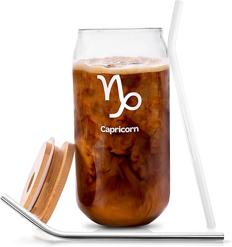 Taza de café helado de 18 onzas  Vaso de cerveza  Taza de café con tapa y popote  Regalos del zodiaco de Escorpio para mujeres y hombres (el