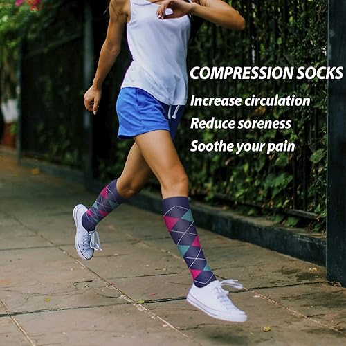 Vista 2 de 57 pares de calcetines de compresión de cobre para mujeres y hombres, circulación de 20-30 mmHg, el mejor apoyo para correr, atletismo, enfermería