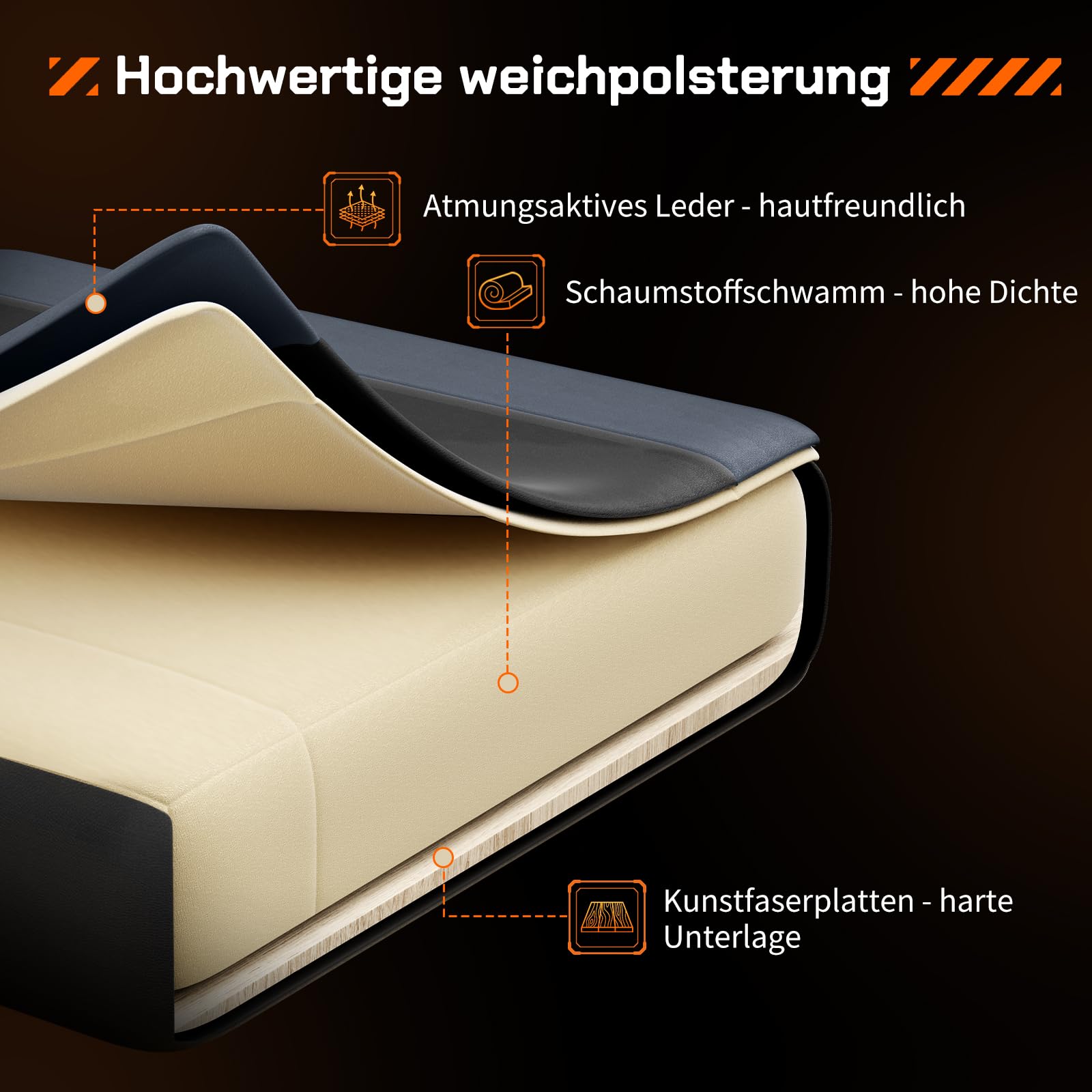 Sweetcrispy Gaming Stuhl,Ergonomischer Bürostuhl mit Fußstütze,Gamer PC Stühle mit Kopfstütze Lendenkissen,90-150° einstellbar Gaming Chair,Leder Drehbar Schreibtischstuhl Computerstuhl,Grau