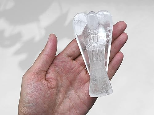 Miniatura 5 de Clear Quartz Angel - Clear Quartz Crystal Angel and Pocket Guardian Angel Crystal Figurines (4 inches)