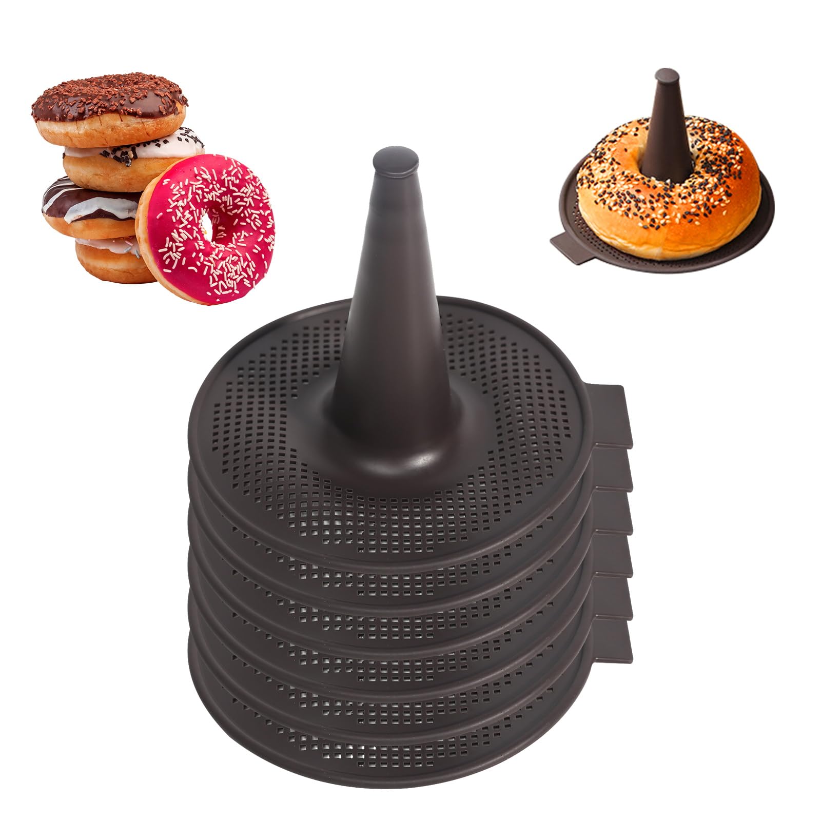 GOSHIES Bagel- und Donutbackform 6 Stück Silicone Molds conical Shape