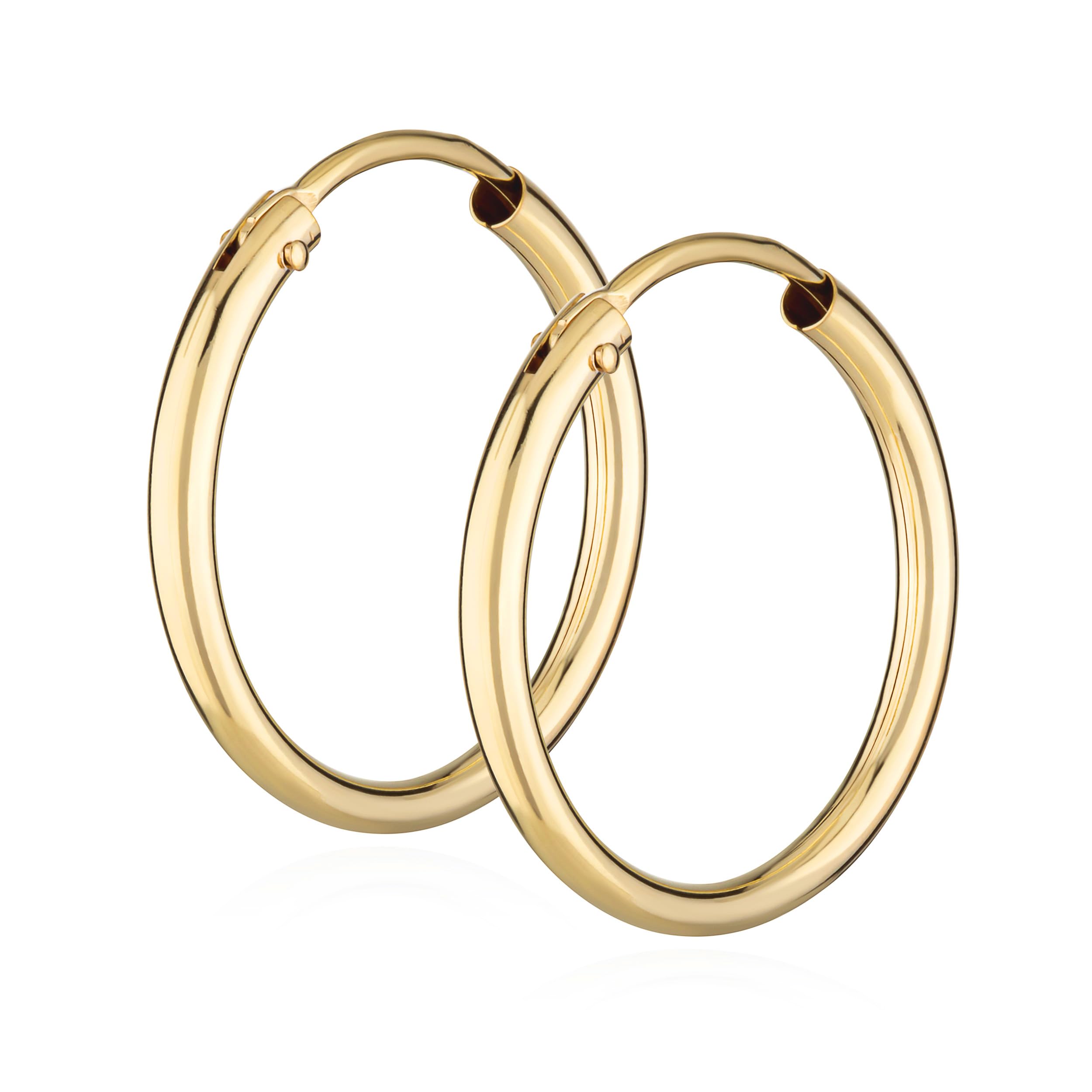 NKlaus CREOLE für Damen 585 gelb Gold, Gelbgold; Gelb, 20mm, 2 Stück