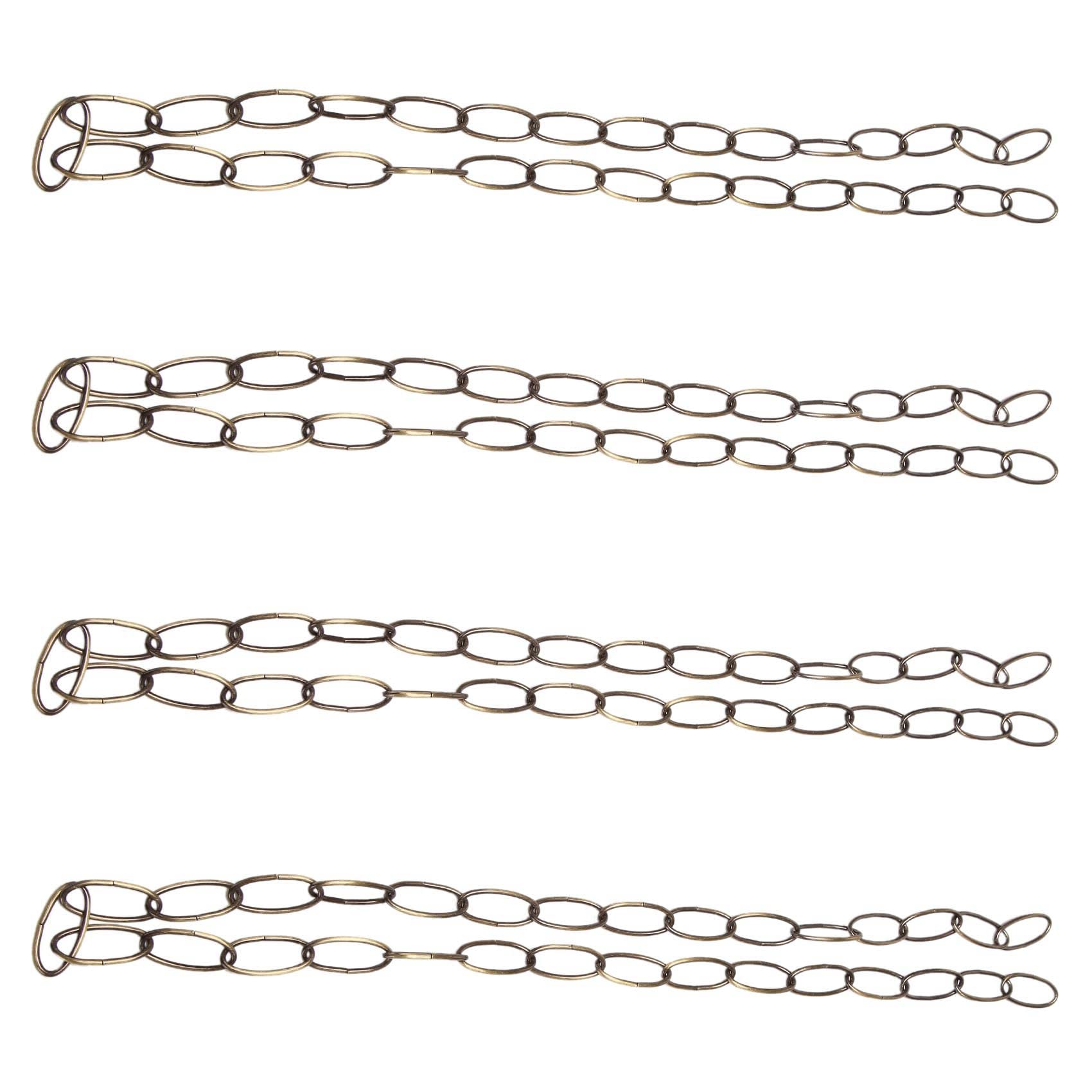 Hndhbfgrt 4X 1M Heavy Duty Chain for Vintage Chandelier Hanging Lamp,Green Bronze