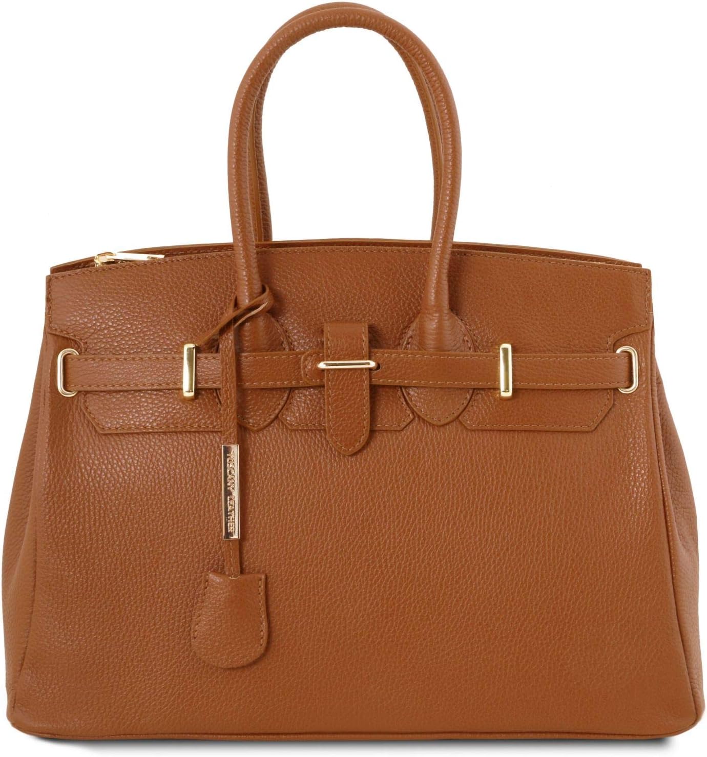 TL Bag - Leather handbag with golden hardware - TL141529