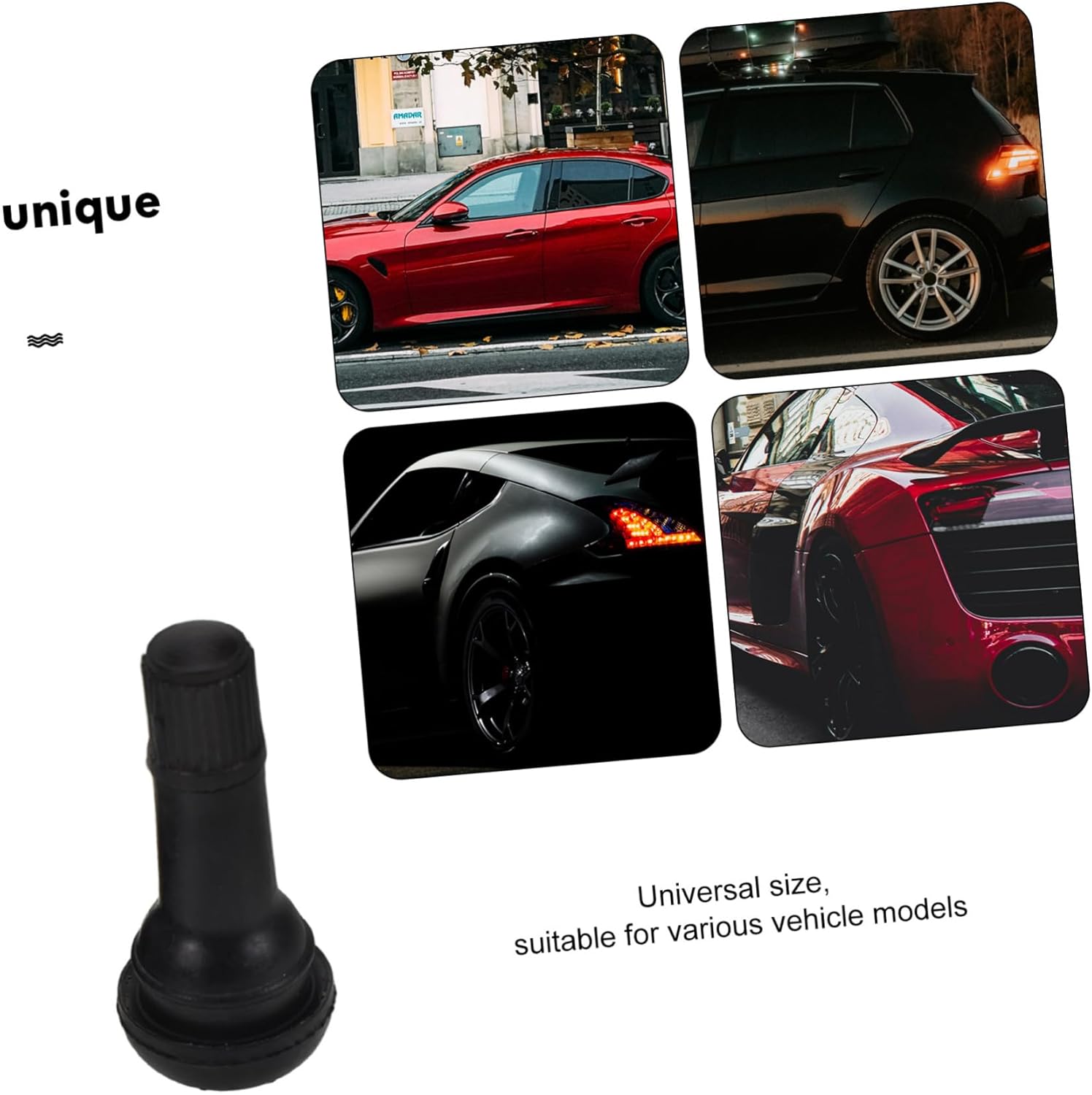 Hemobllo 100pcs Rubber Tire Valve Stems Snap Valves for Tubeless Tire Applications Easy Installation High-Pressure Performance for Cars Trucks Rvs and More