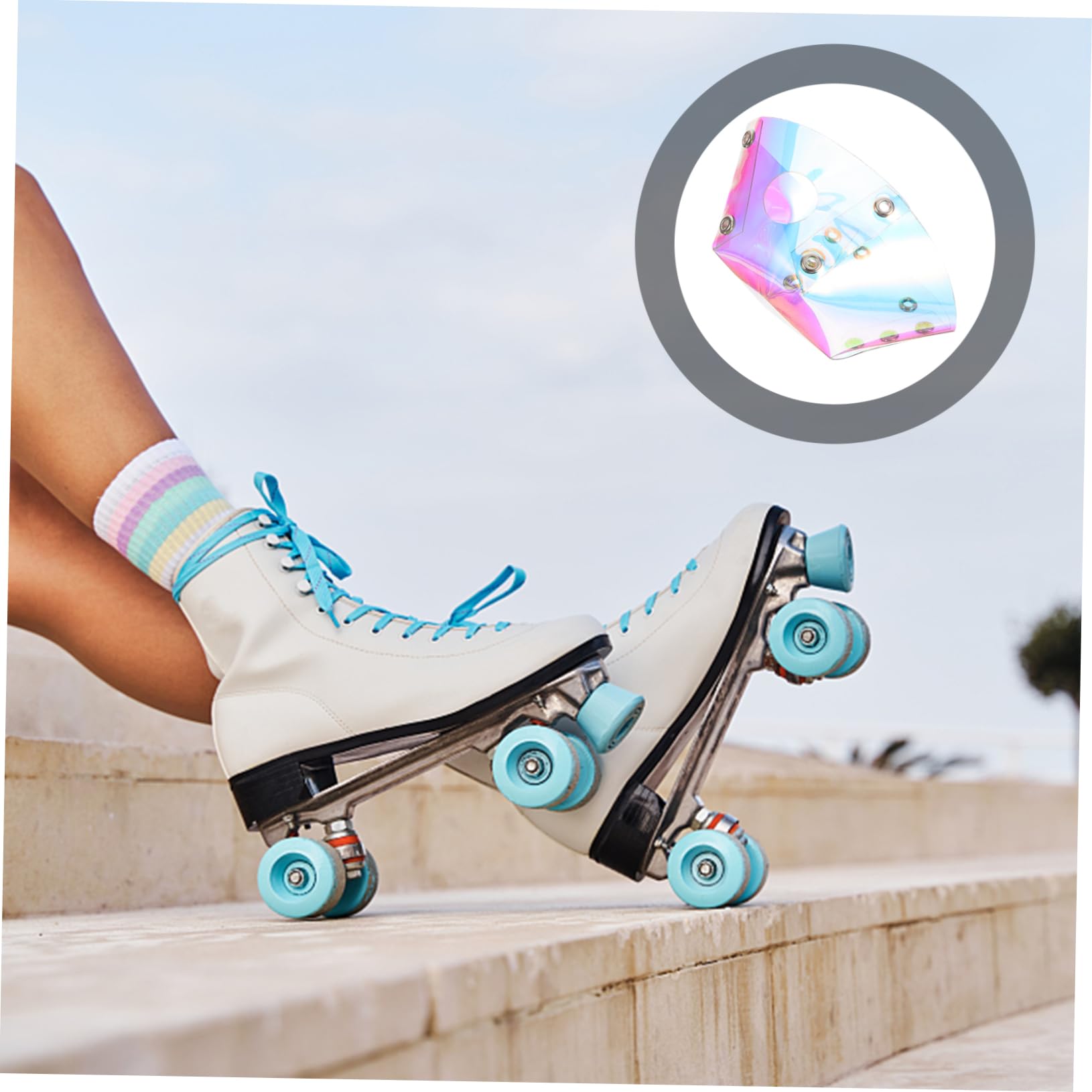 TOYANDONA Caja de Cuero para Patinaje sobre Hielo de Cuchillas de Patinaje Patinar Guardia Adulto Accesorio para Patines Almohadillas para Patines de polivinilo