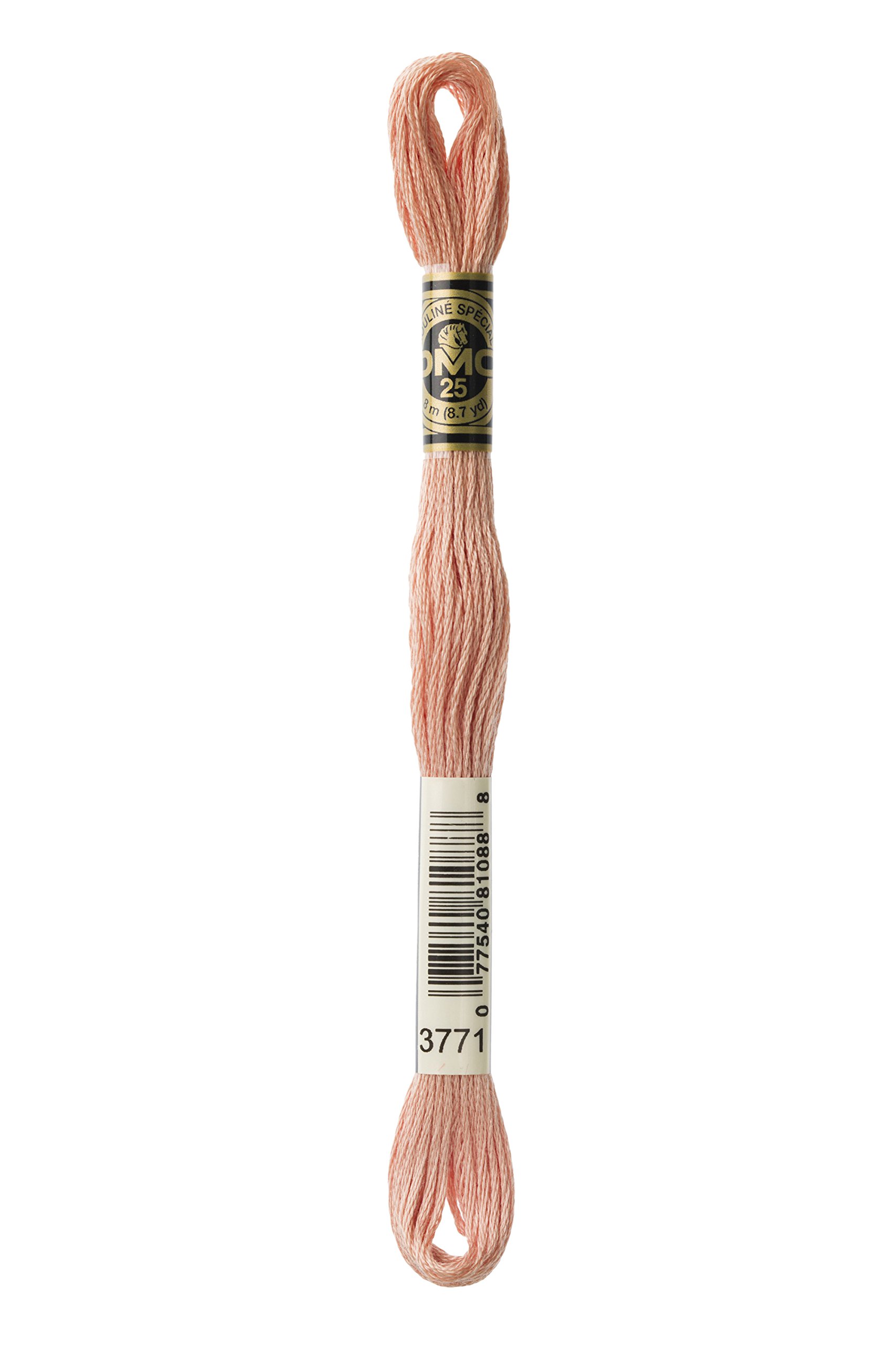DMC 117-3771 Mouline Stranded Cotton Six Strand Embroidery Floss Threading Thread, Light Terra Cotta, 8.7-Yard