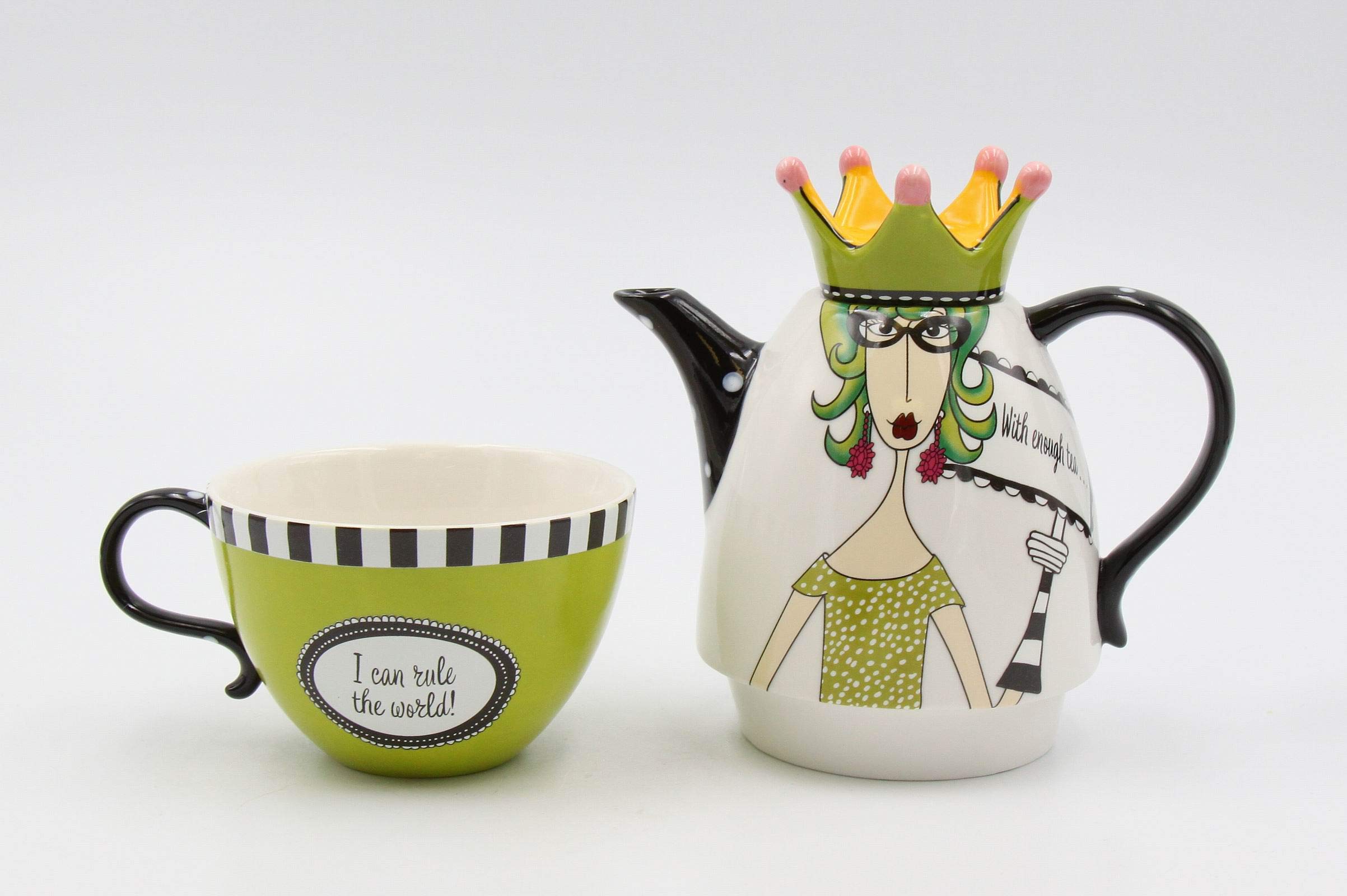 Amazon | Fine Porcelain「I Can Rule The World」王女と王冠のお茶の 