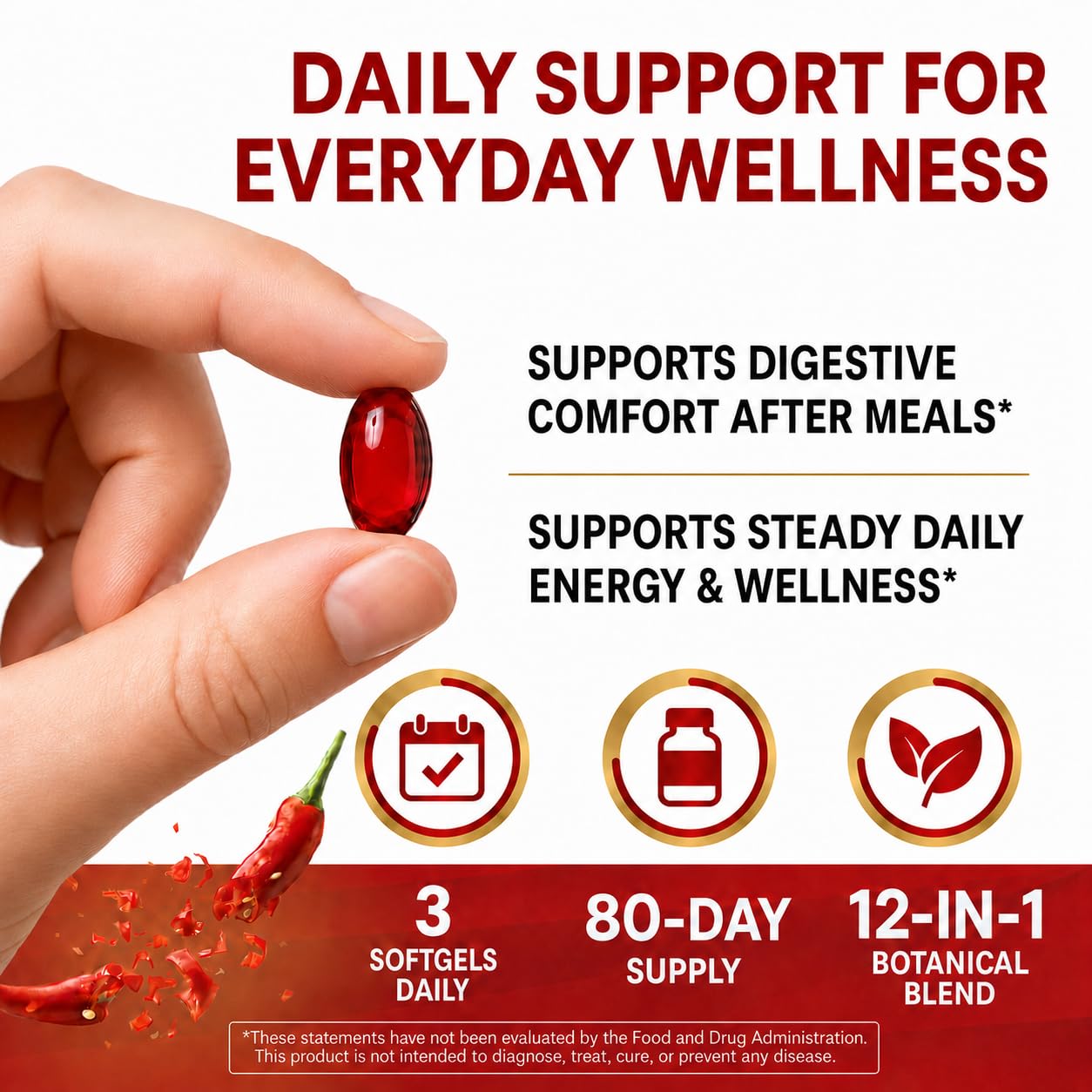 Cayenne Pepper Softgels, 12-in-1 Capsaicin Capsules Supplement — Amazon image 7