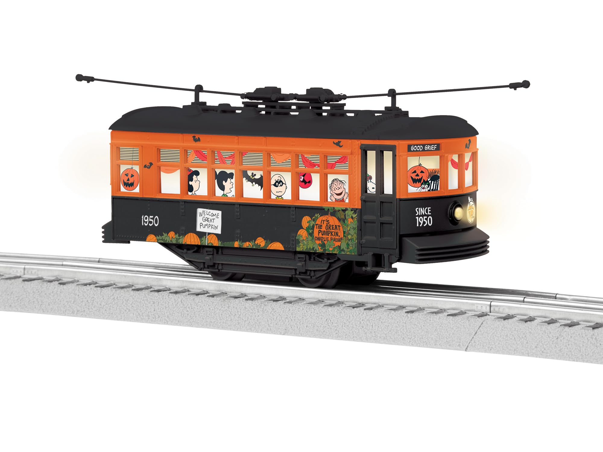 Lionel Peanuts Halloween “It’s The Great Pumpkin” O Gauge Model Train Trolley