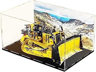 Acrylic Display Case for Lego 42131 Technic App-Controlled Cat D11 Bulldozer,3mm Dustproof Waterproof Protection Storage Box for Lego Fans