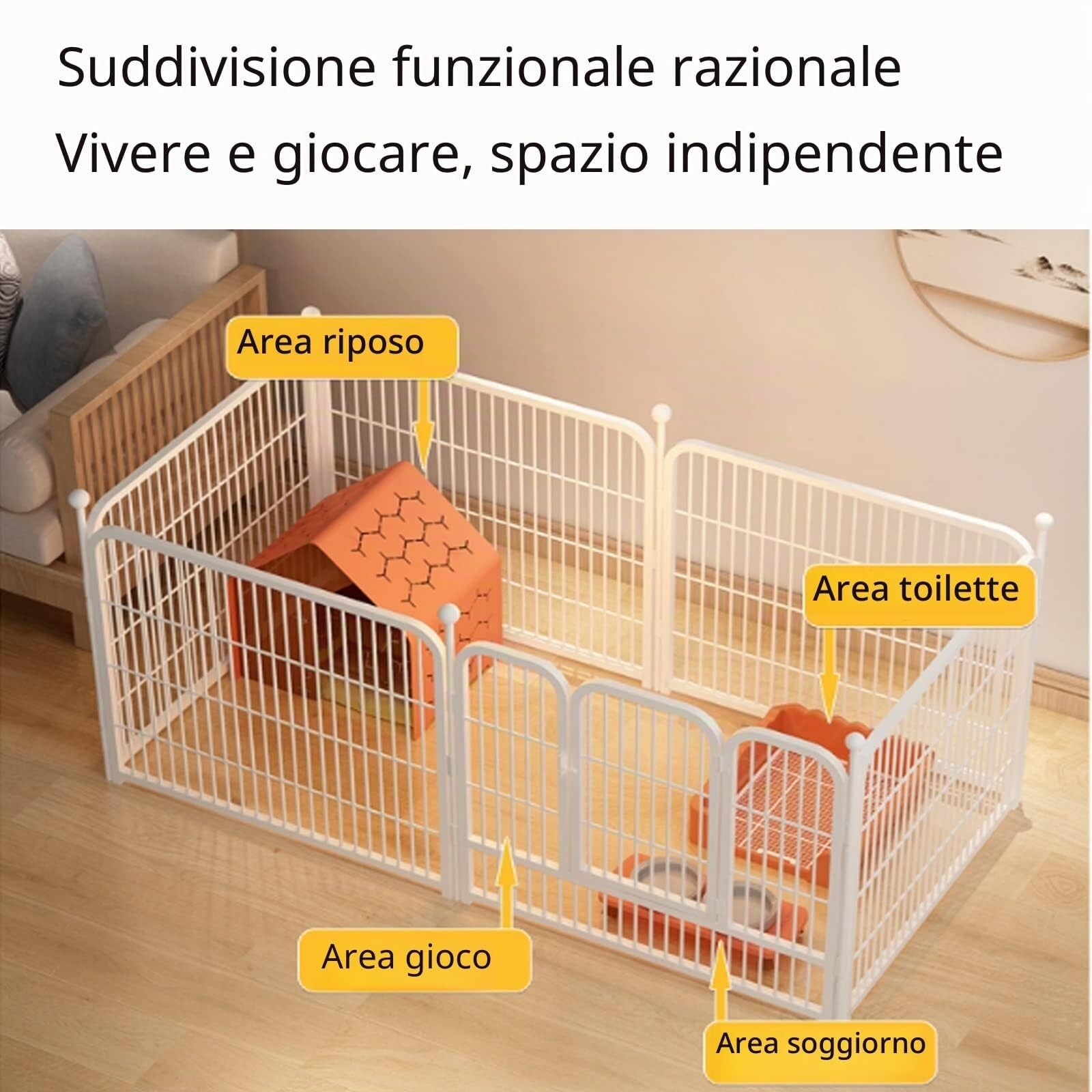 Ogrodzenie dla psów do pomieszczeń - żelazne ogrodzenie dla szczeniąt, gryzoni, zwierząt z siatką klatka, 6 szt., dla królików i małych zwierząt (biały, 100 x 50 x 50 cm) (biały, 160 x 80 x 80 cm)