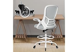 HYLONE Drafting Chair White - A Comfortable, Ergonomic Seating Solution for Tall Individuals