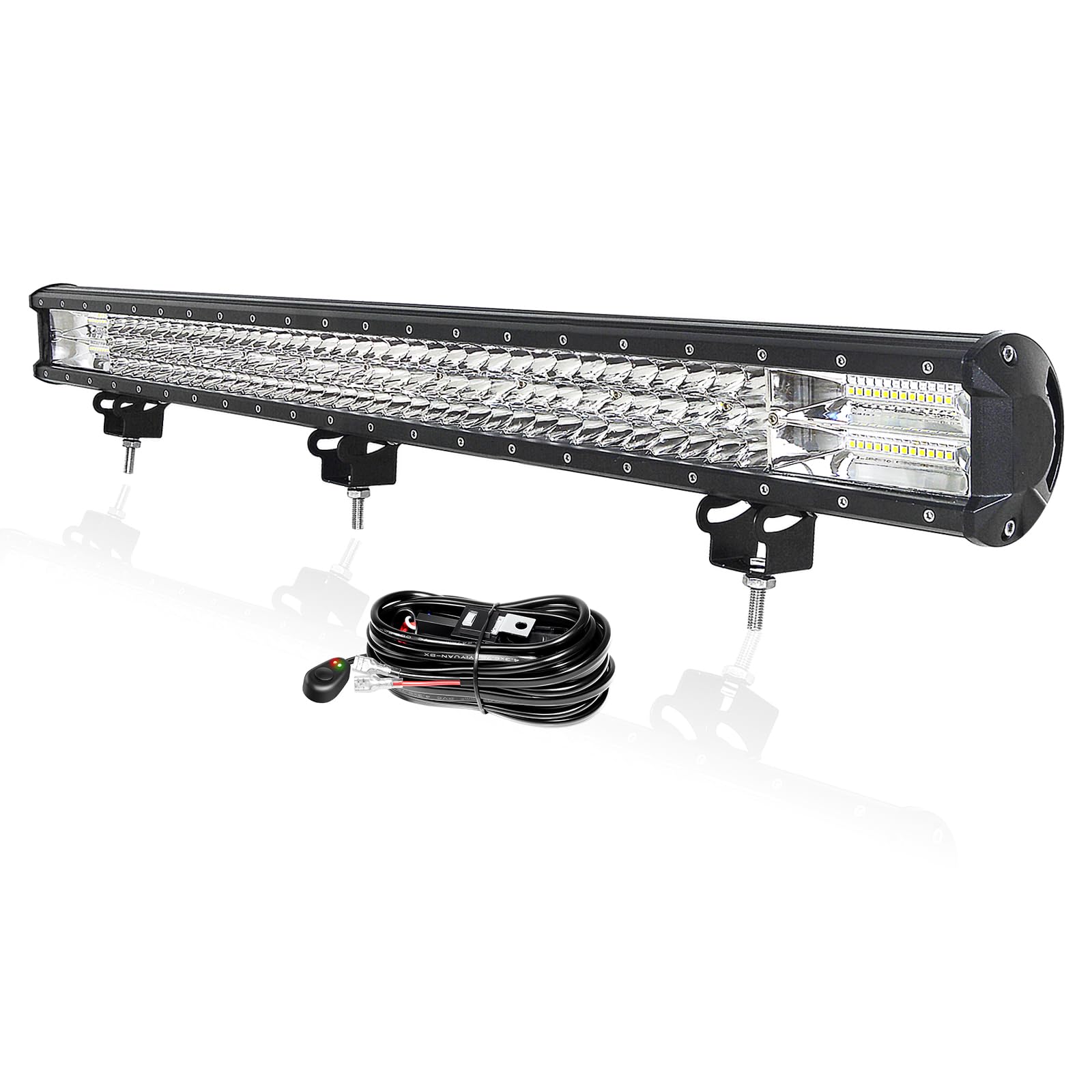 PICAA Barre LED 86 cm 34 Pouces 468W Rampe LED 4x4 avec Faisceau Kit 12V