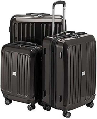 HAUPTSTADTKOFFER Luggage Sets Alex UP Hard Shell Luggage with Spinner Wheels 3 Piece Suitcase TSA (Graphite)