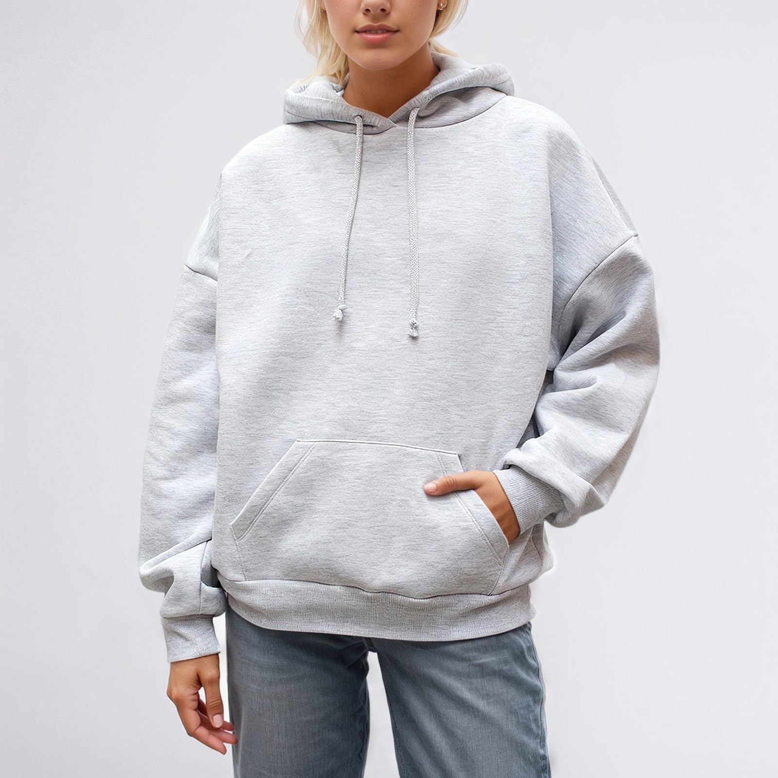 Angel Hoodie Sweat a Capuche Femme avec Ailes d'ange en Strass et Poches Pull Ange Casual Longue Hoodie Femme Automne et Hiver Sweatshirt Chaud Streetwear Sweat Sport Vêtements