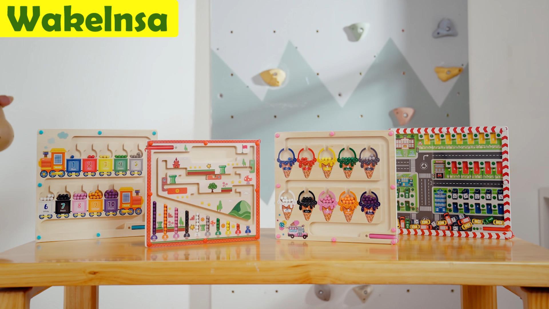 Amazon.com: wakeInsa Magnetic Color and Number Maze,Montessori Toy