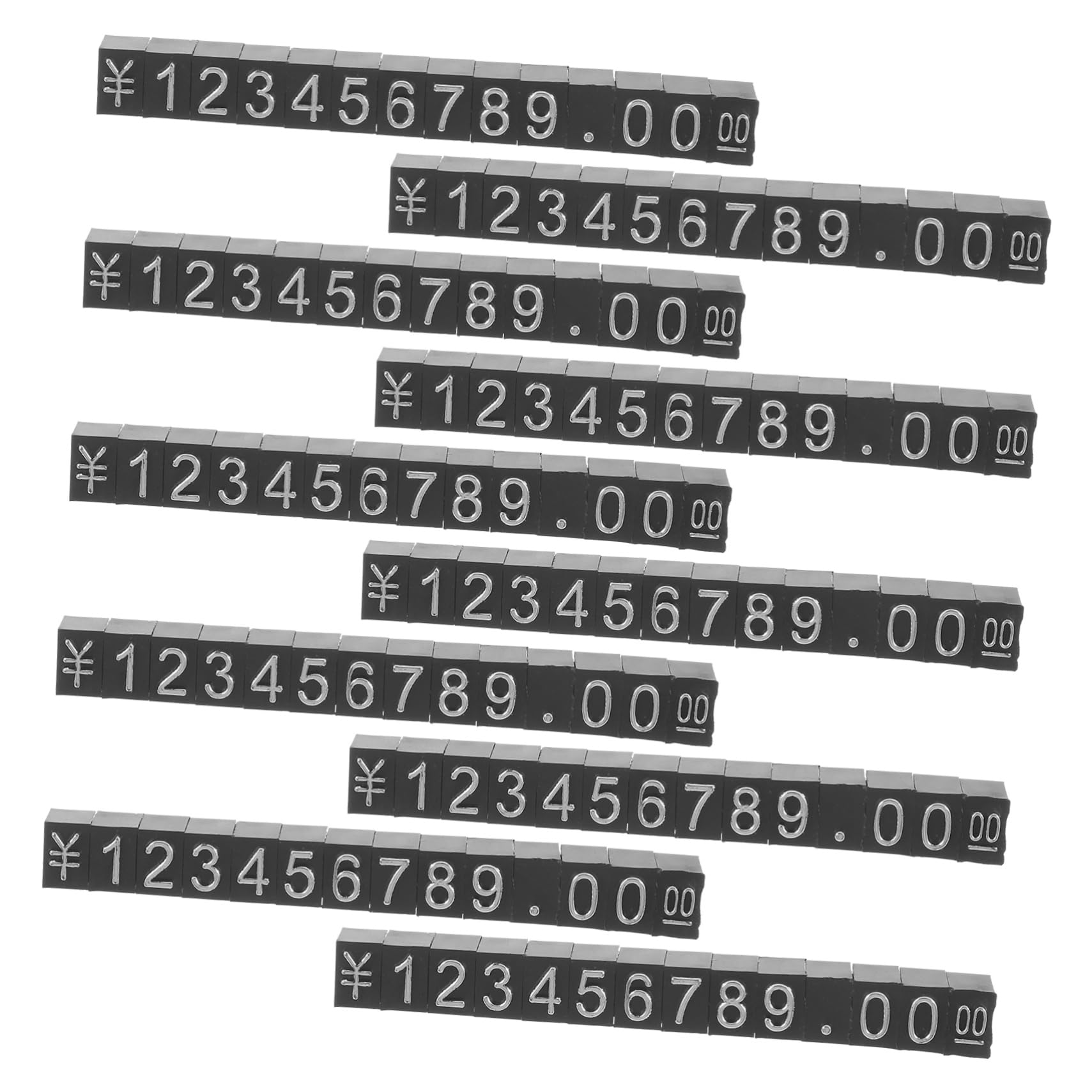 VILLFUL 10 Sets Tag Jewelry Display Blocks Display Board Display Stands Numbers Signs Jewelry Cubes Mall Signs Display Signs Blocks