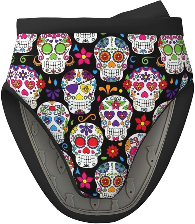 Sugar Skulls Christmas Oven Mitts, Mini Oven Gloves for Kitchen,Silicone Hot Pads Gift for Cooking Baking