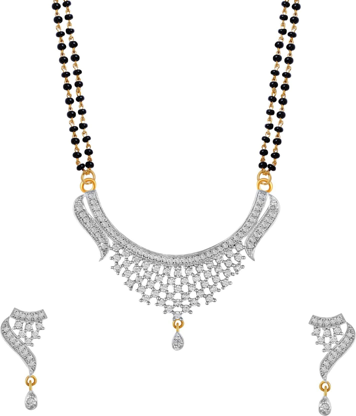EMBROCO Embraco Women's Pride Designer Gold Plated Mangalsutra Pendant with Chain for Women