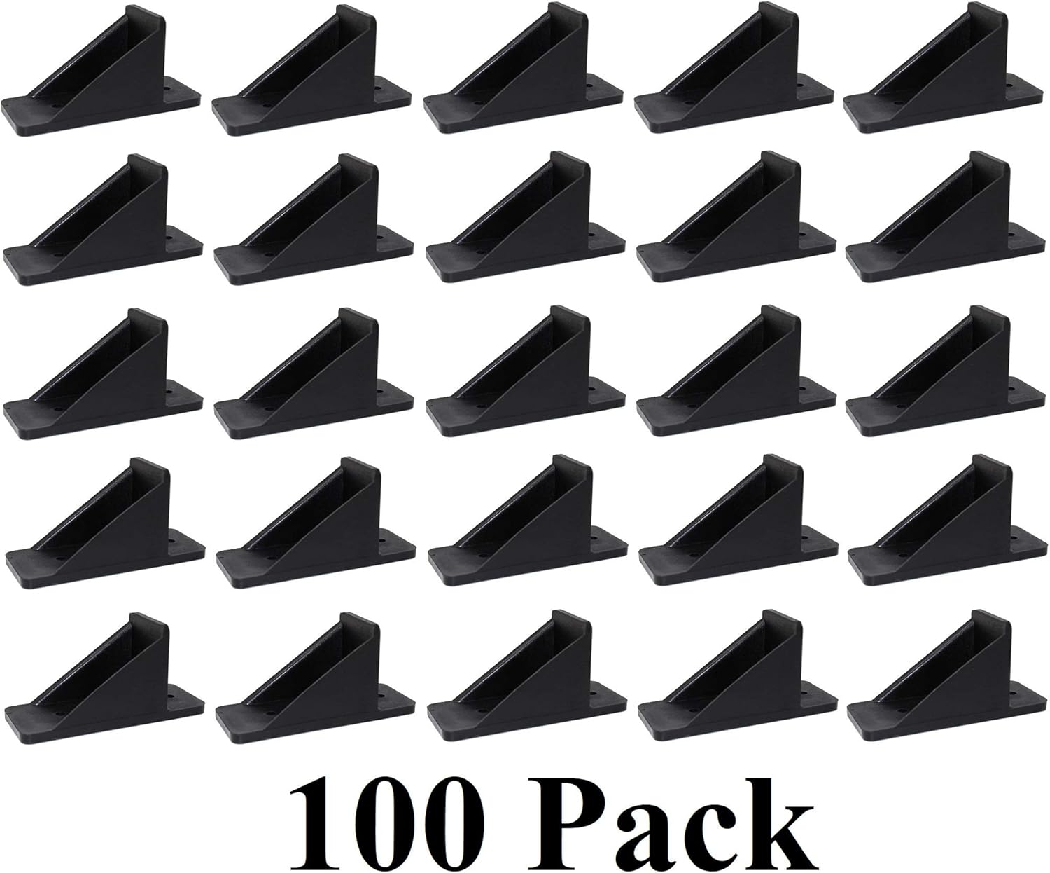 JSP Manufacturing V2-MINI Roof Guard Snow Guard Prevent Sliding Ice Snow Stop Buildup Plastic Multipack-Multicolor (100, Black)