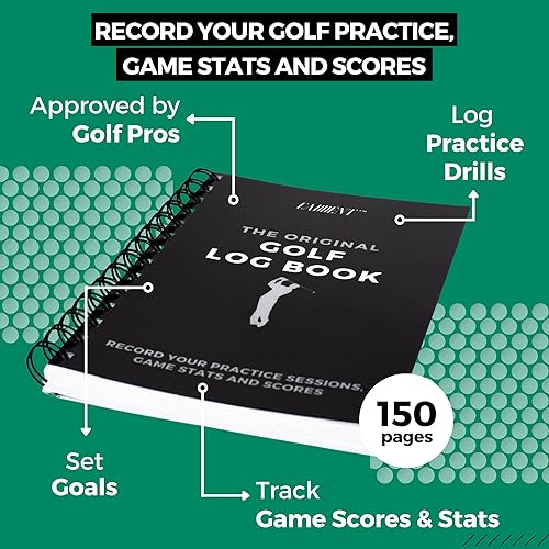 Miniatura 9 de CADDENT GOLF Libro de registro - Cuaderno de golf encuadernado con alambre y libro de puntuación de golf - Diario de golf y libro de registro - 150